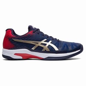Asics Solution Speed FF Peacoat Mens Tennis Shoes Asics Court Ff 3 Novak Tennis Shoes