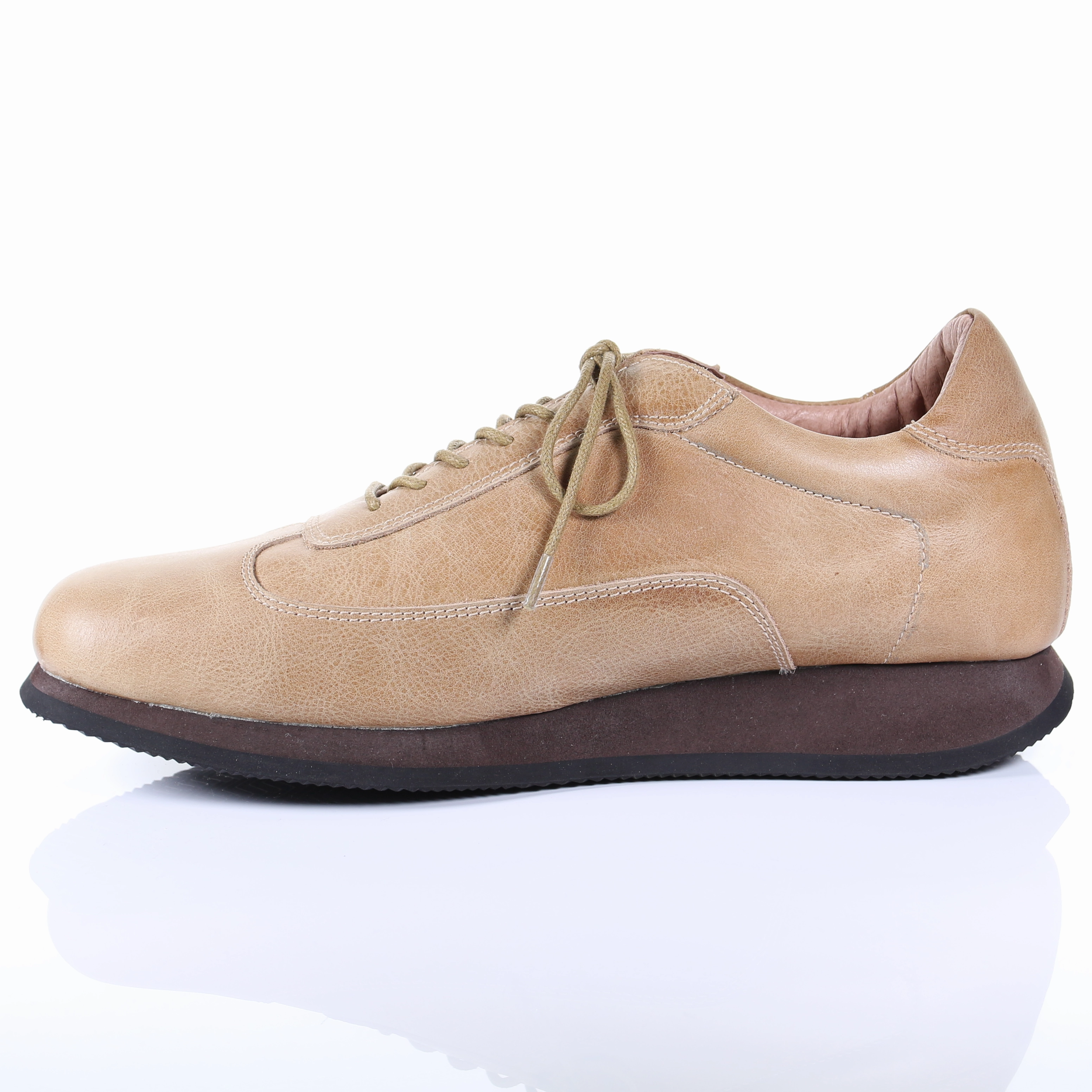 Air Max 98 Metallic Casual Shoes Men's Style Lace Up Leather Casual Shoes (Beige)