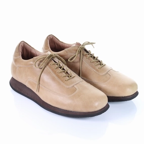 Men's Style Lace Up Leather Casual Shoes (Beige) Casual Shoes To Wear With Slacks