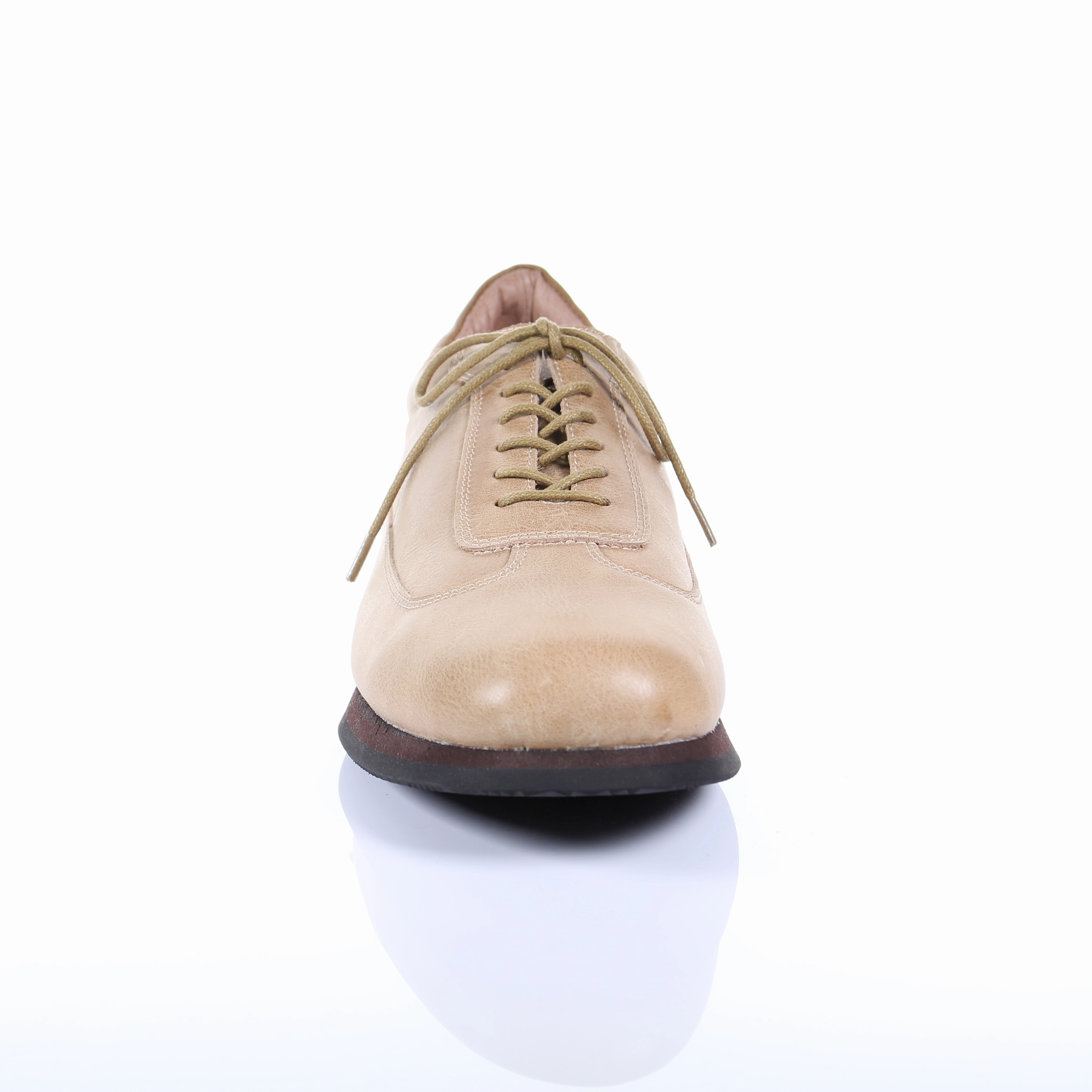 Men's Style Lace Up Leather Casual Shoes (Beige) List Of Casual Shoes