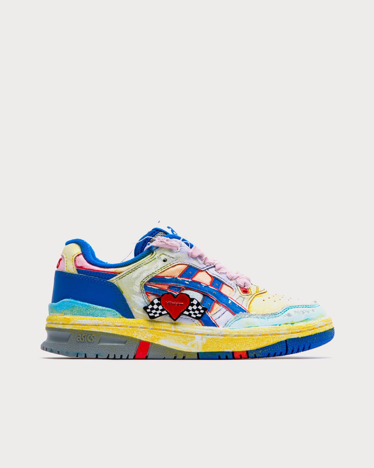 Asics Flytefoam Shoes EX89 Rainbow / Pink / Blue Low Top Sneakers
