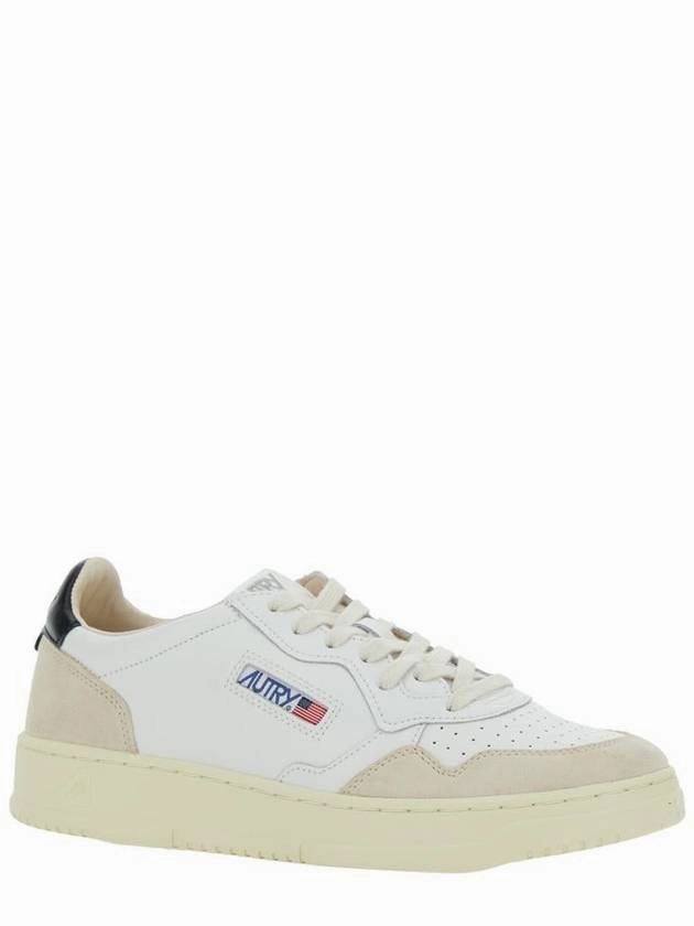Sneakers Workout 'Medalist' White Low Top Sneakers With Beige Suede Details In Leather Man