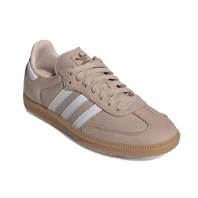 Grey Adidas Golf Shoes adidas SAMBA OG   OG -WOMEN'S- Wander Tarp/Footwear White/Gold Metallic //IE6523