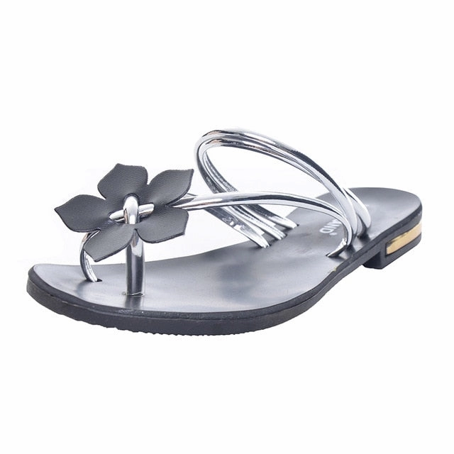 HEE GRAND Women Flip Flops Slides 2 Wearing Style Lady's Bohemia Style Fashion Thong Flower Solid Beach Shoes Woman XWZ2293 Best Flip Flops For Dry Feet