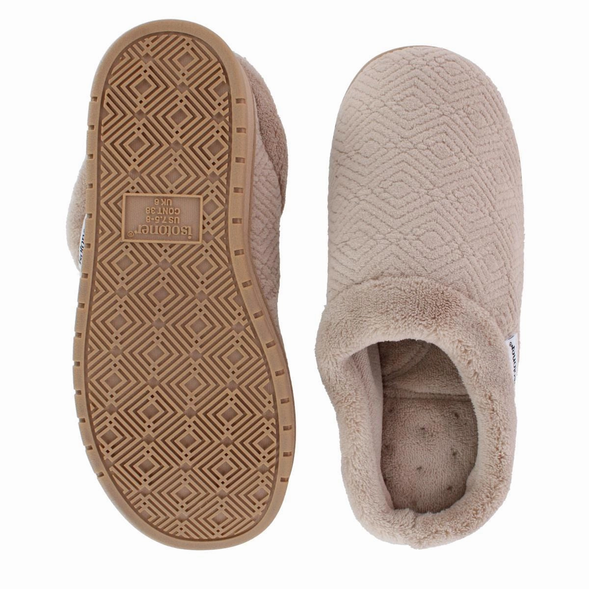 Slip Espresso Isotoner Women's Sculpted Microterry Hoodback Clog Slippers