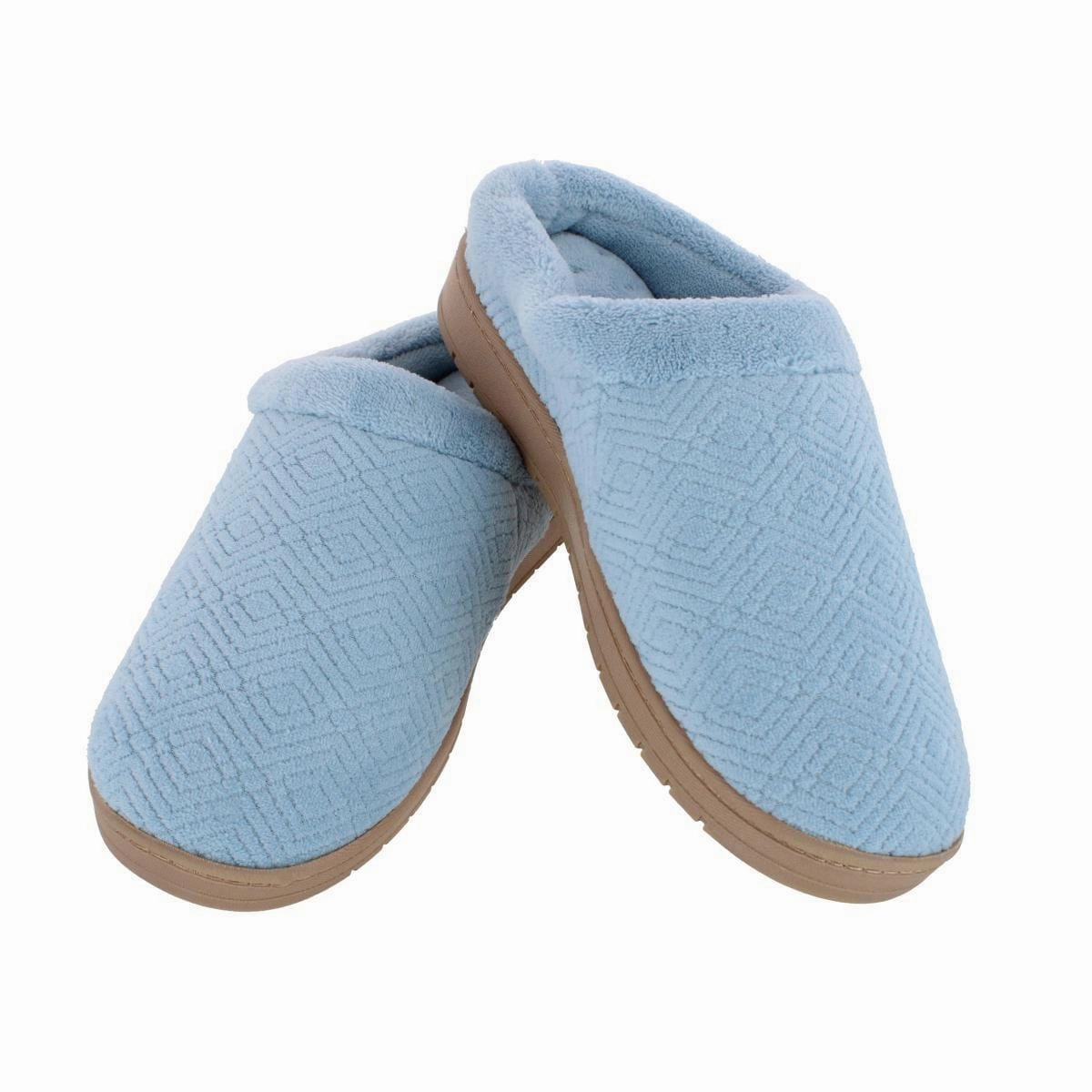 Isotoner Women's Sculpted Microterry Hoodback Clog Slippers Slipper Soles For Knitted Slippers