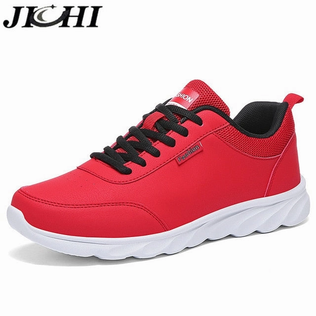 Big Boys Casual Shoes JICHI Men Shoes Leather Breathable Men's Sneakers
