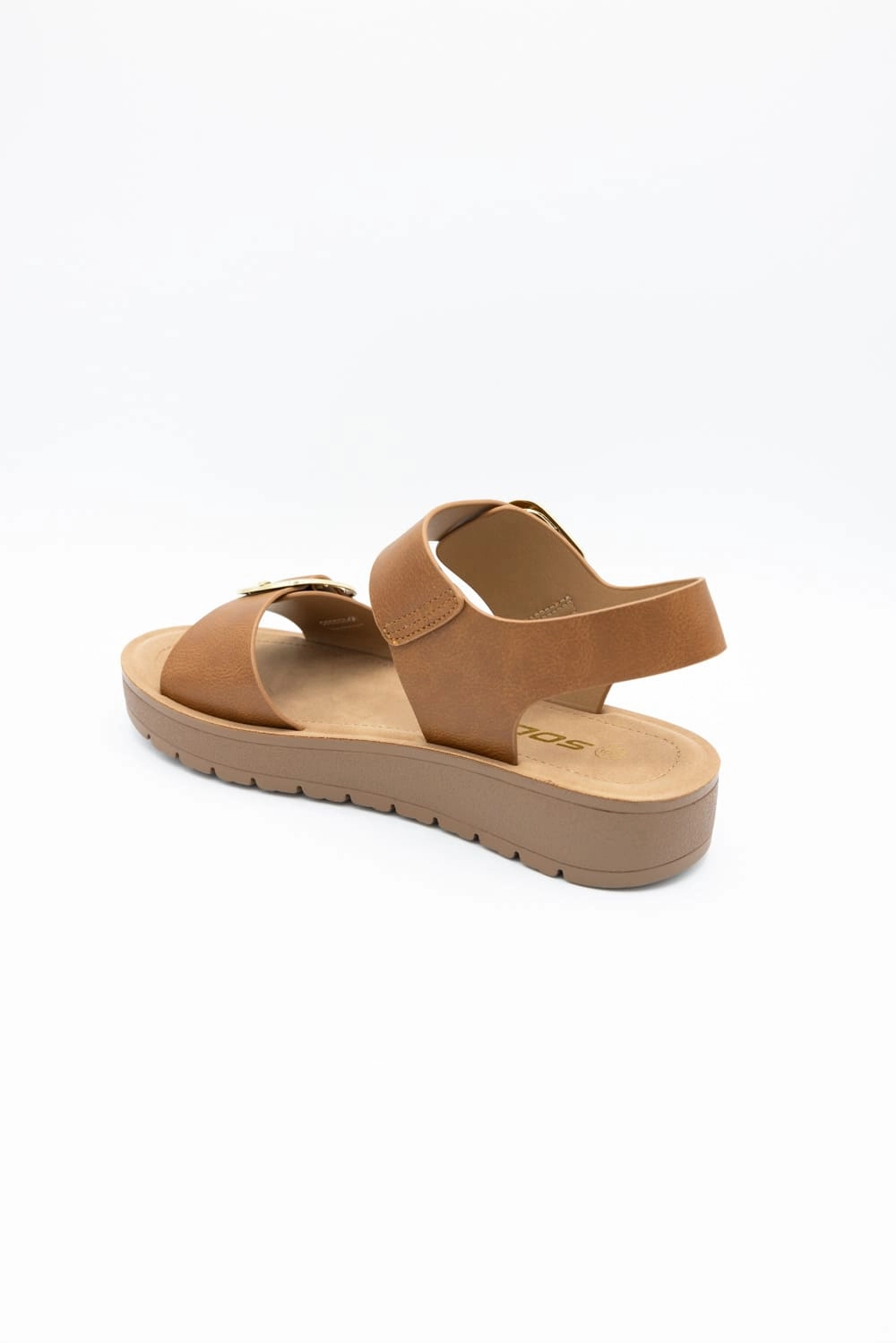 Soda Jackie Platform Sandals for Women in Tan | JACKIE-S TAN Sandals Good For Walking