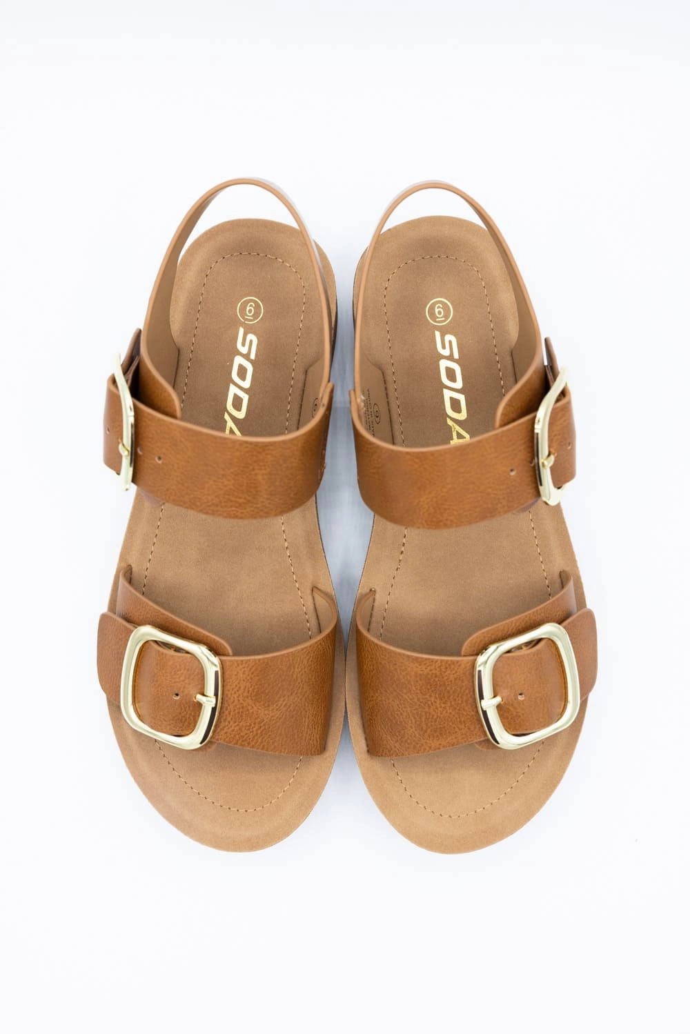 Soda Jackie Platform Sandals for Women in Tan | JACKIE-S TAN Sandals Preppy