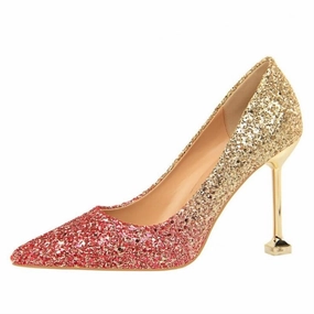 Sequined Cloth Party High Heels women Wedding Shoes Sexy Roshe One Casual Shoes