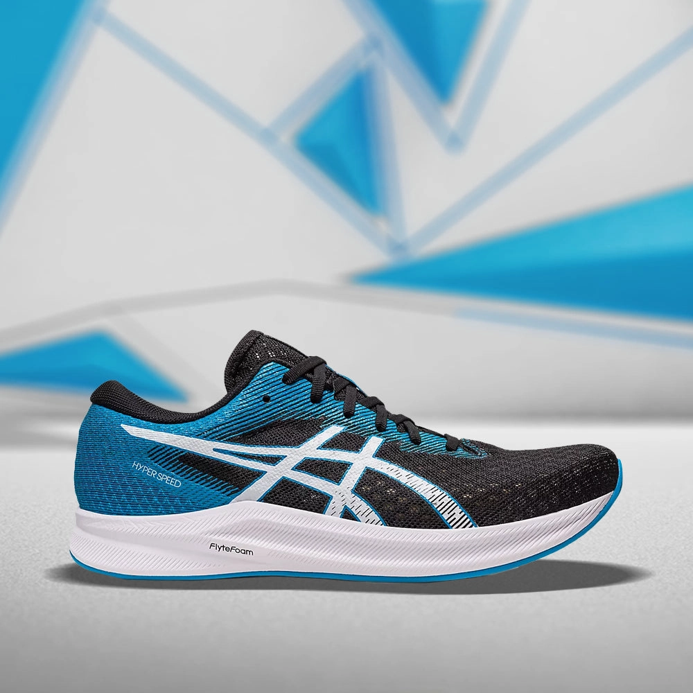 Asics Tennis Shoes Cheap ASICS HYPER SPEED 2 (M) - (BLACK/ISLAND BLUE) - RUNNING SHOES
