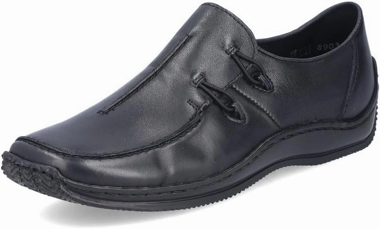 L1751 Celia Leather Slip-On WomenS Shoes - Comfortable High-Coverage Loafers with Elegant Stitch Detailing, Anti-Stress and Flexible Everyday Support Water Shoes Loafers