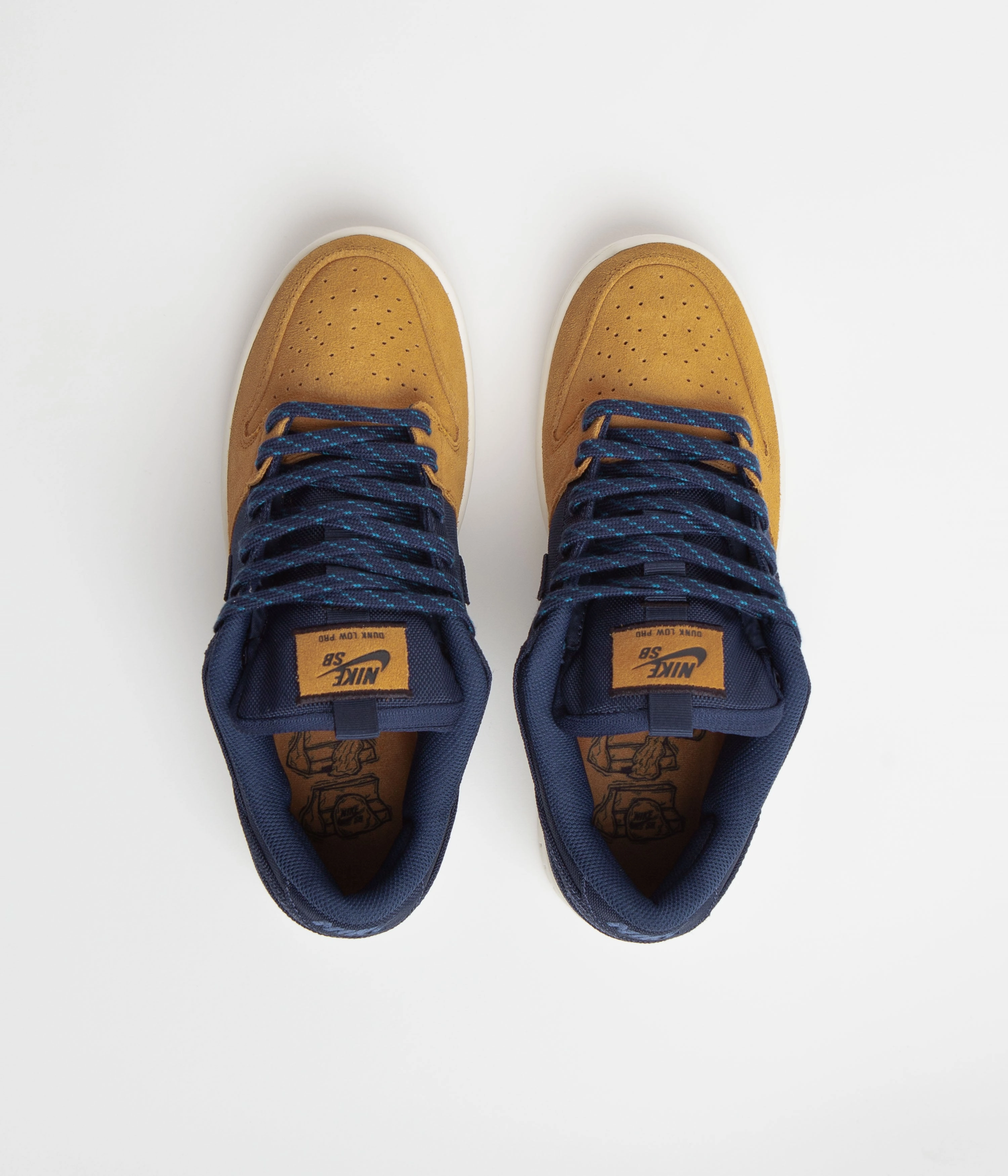 Nike SB Dunk Low Pro Premium Shoes - Midnight Navy / Midnight Navy - Desert Ochre Asics Wrestling Shoes Velcro