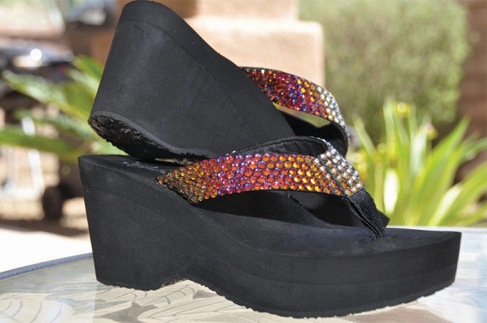 Strapless Flip Flops Lava Love's Swarovski Crystal Flip-flop Sandals by Sparkle Steps