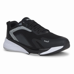 Leap7x Sports Black Running Shoes For Mens EVELSTER-E By Liberty Gore Tex Trail Running Shoes
