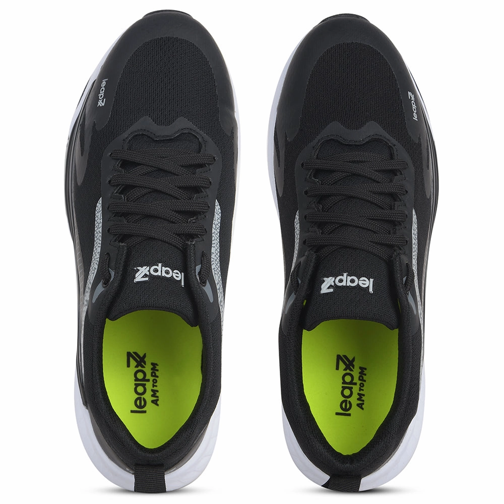 Shoes Run True To Size Leap7x Sports Black Running Shoes For Mens EVELSTER-E By Liberty