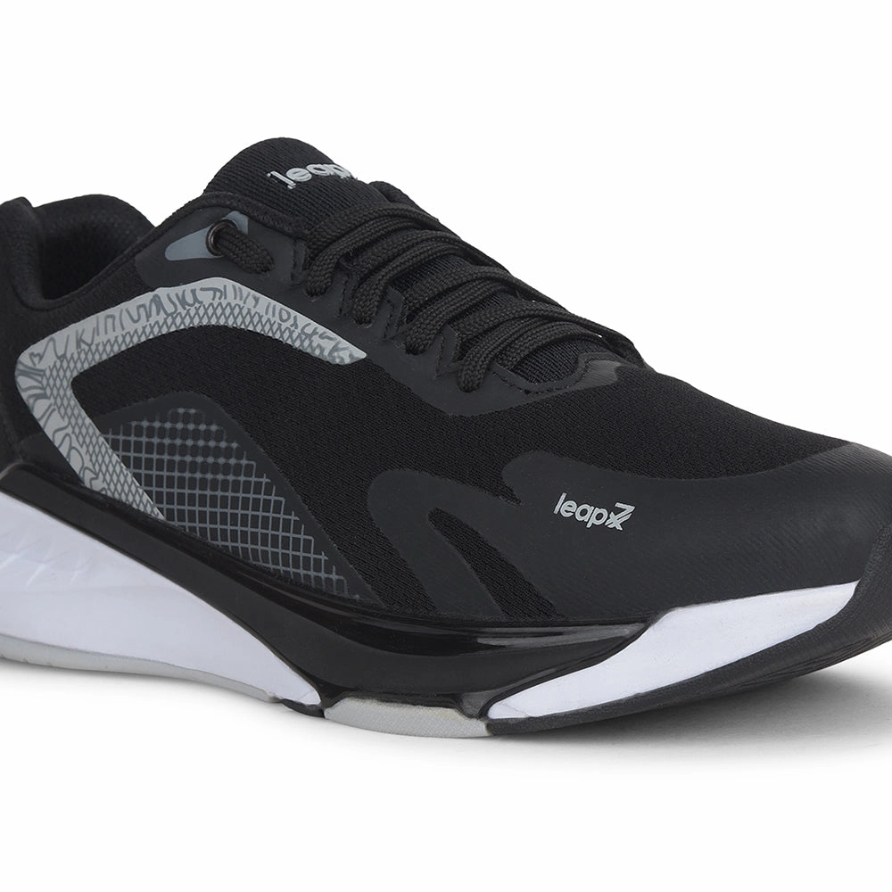 Leap7x Sports Black Running Shoes For Mens EVELSTER-E By Liberty Running Shoes At The Gym