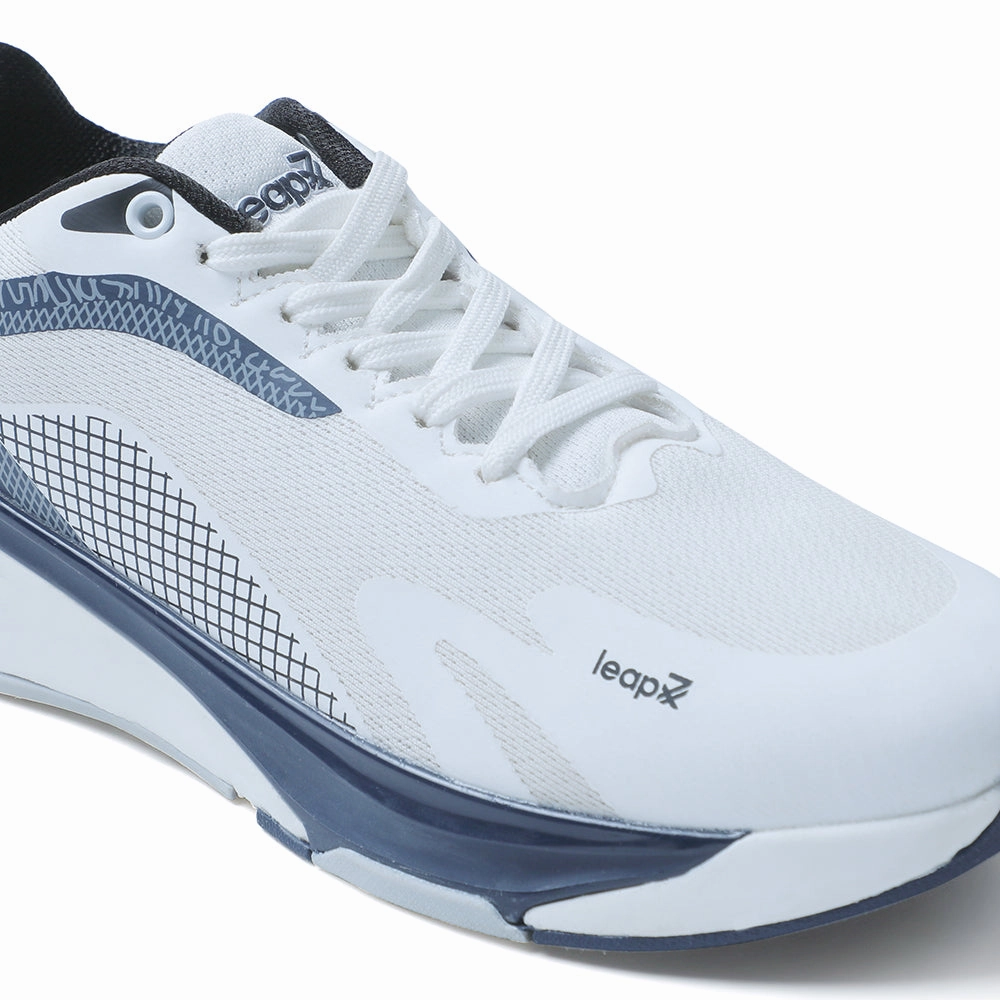 Spikes Running Shoes Leap7x Sports White Running Shoes For Mens EVELSTER-E By Liberty
