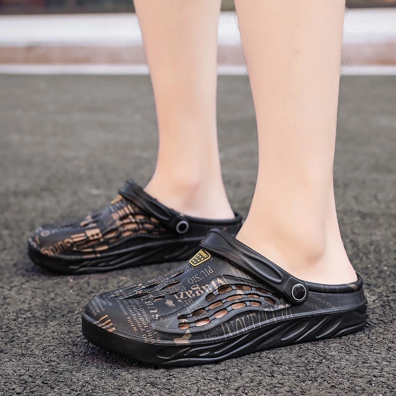 Charlie Brown Slippers Letter Print Slippers Men Summer Sandals Beach Shoes