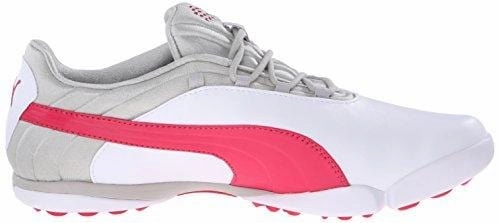 Asics Padel Tennis Shoes PUMA Women's sunnylite v2 Golf Shoe, White/Rose Red/Gray, 7 M US