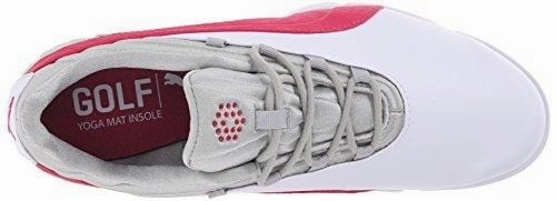 PUMA Women's sunnylite v2 Golf Shoe, White/Rose Red/Gray, 7 M US Width Chart Asics