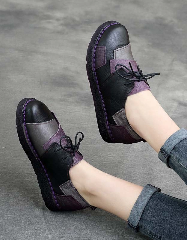 Soft Leather Comfortable Handmade Retro Flat Shoes 35-43 Fashion Nova Flat Shoes