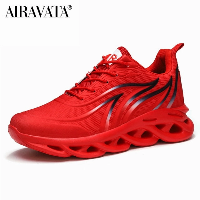 Sneakers Under 100 Men's Flame Printed Sneakers Flying Weave Sports Shoes Comfortable Running Shoes Outdoor Men Athletic Shoes