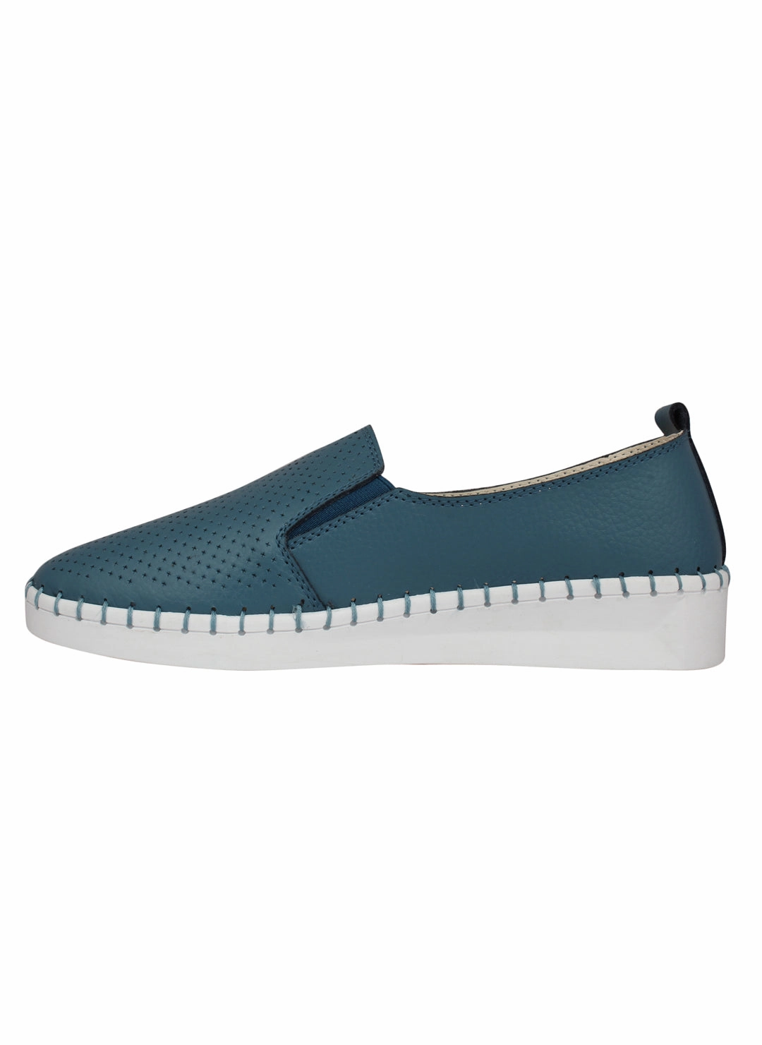 Pelle Albero Blue Women's Slip on Casual Shoe City Casual