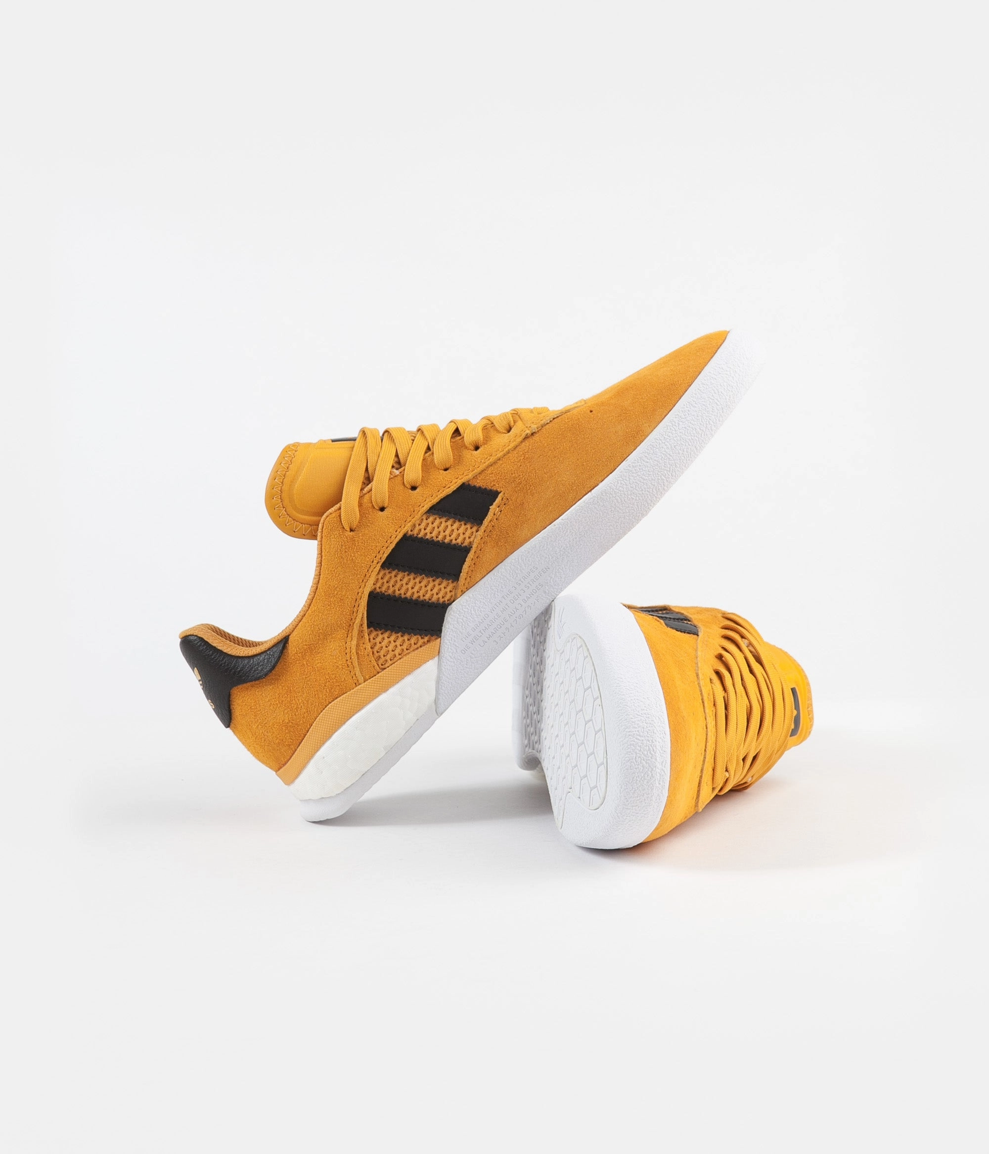 Kanye Adidas Shoes Adidas 3ST.004 'Miles Silvas' Shoes - Yellow / Core Black / Gold Metallic