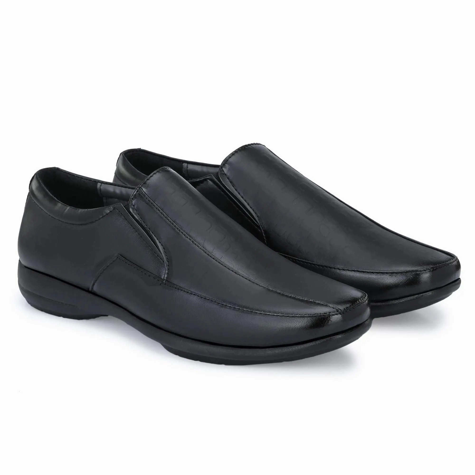Frances Loafers Loafers Black Formal Synthetic Slip-on Leather Loafer
