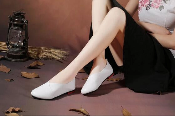 Tux Loafers Genuine Leather Handmade Vintage Ladies Shoes