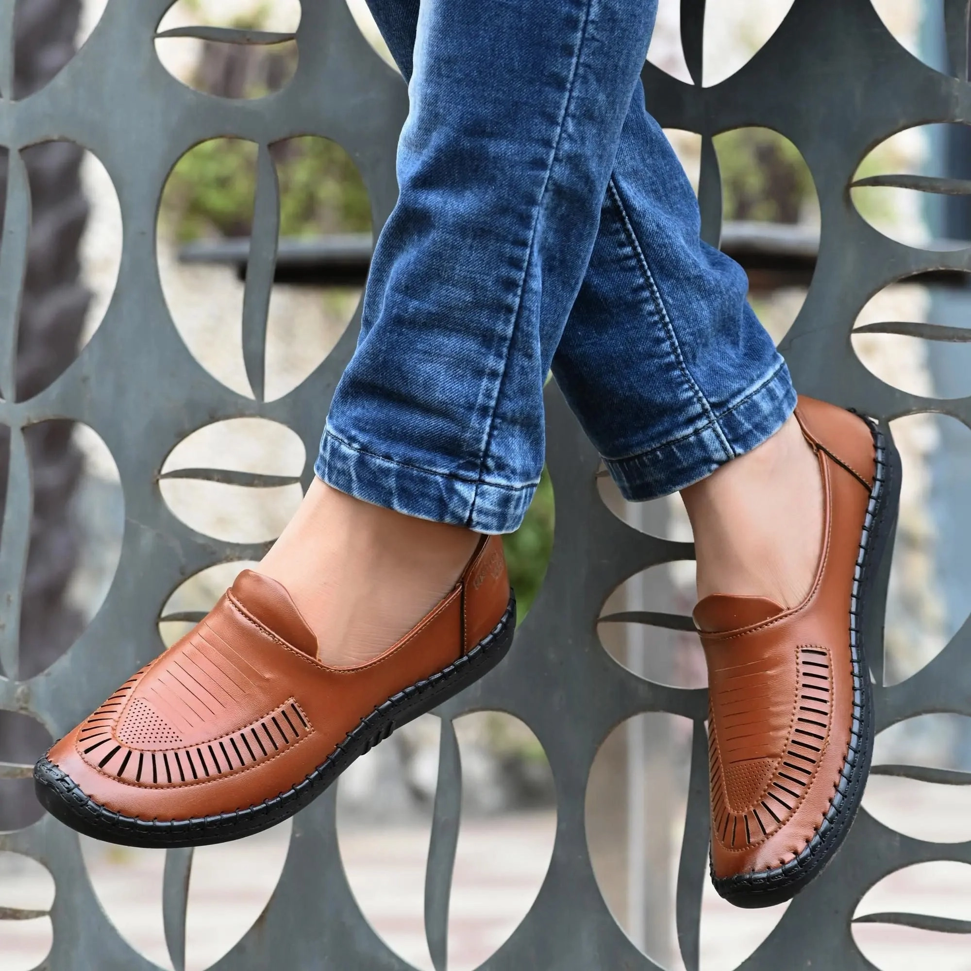 Loafers for Men Tan Formal Synthetic Leather Loafer Ferragamo Loafers Suede