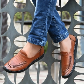 Venetian Loafers Suede Loafers for Men Tan Formal Synthetic Leather Loafer