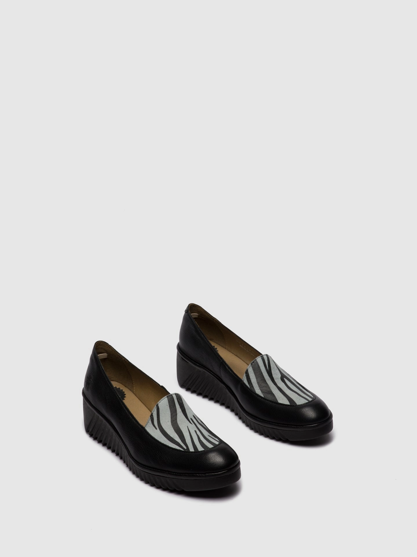 Loafers Shoes LUAN239FLY MOUSSE/ZEBRA BLACK/OFFWHITE Penny Loafers Suede