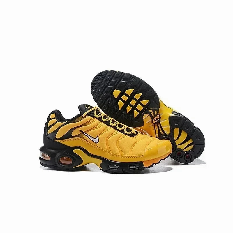 Nike TN Air Max Plus Frequency Pack  Yellow & Black Men's Running Shoes Asic Slip On Shoes