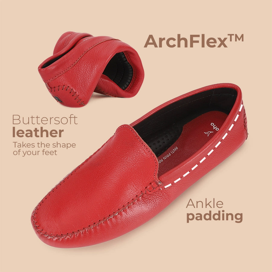 Lofos Leather White Loafers