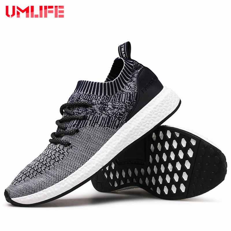 UMLIFE Running Shoes For Men's Mesh Breathable Sport Shoes Men Height Increasing Sneakers Black Male Light Comfort Shoes Sports Affordable Running Shoes
