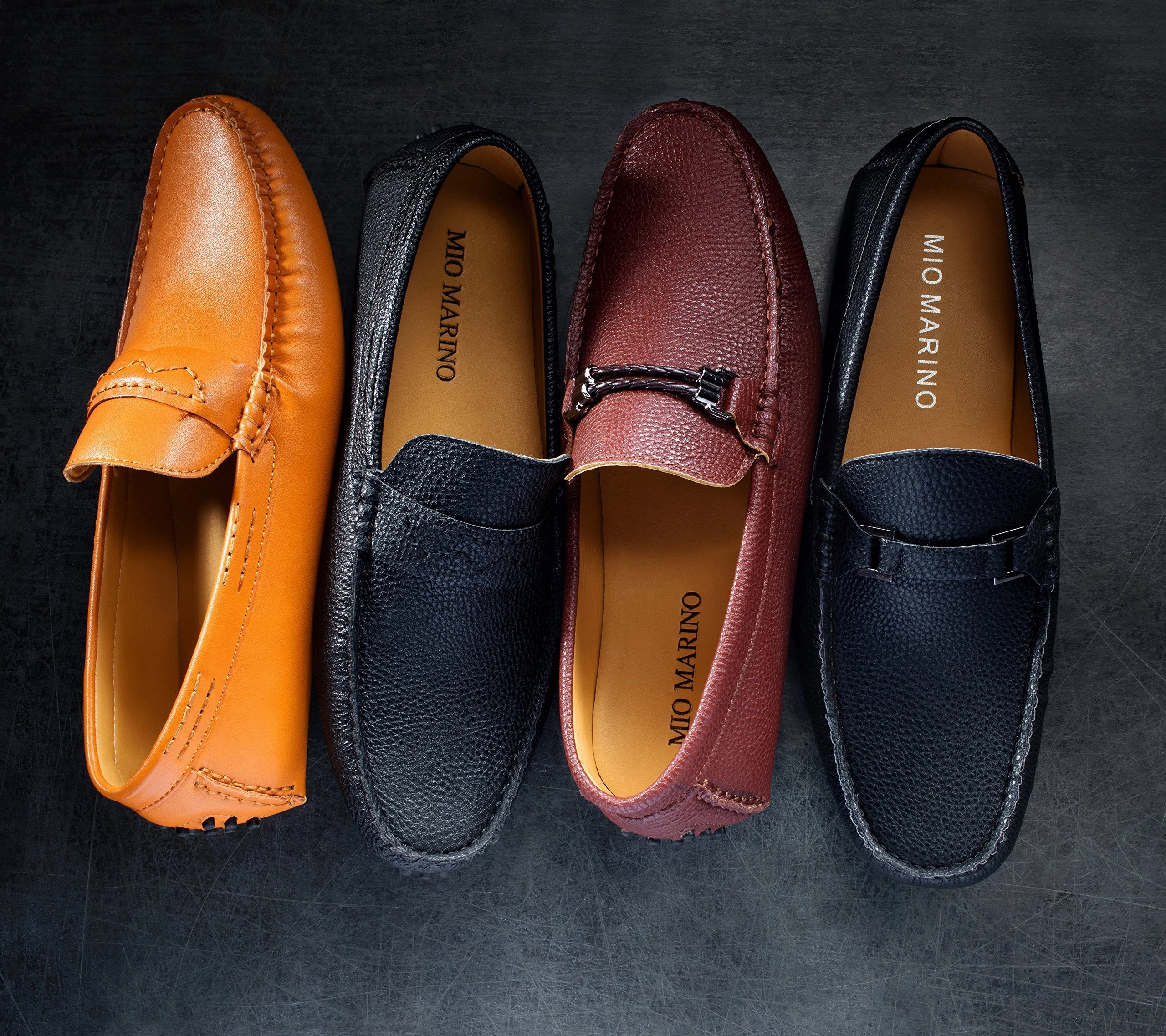 Square Toed Loafers Mio Marino Men's Dress/Casual Loafers  Color Brown Size 10.5