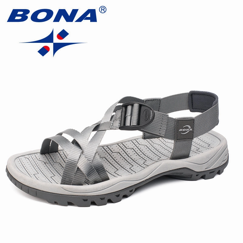 Bona New Classics Style Men Sandals Outdoor Walking Summer Shoes Comfortable Band Upper Men Slippers Tennis Shoe Slides