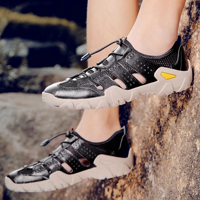 Men's Outdoor Mountaineering Leisure Sandals Small Wedge Heel Sandals