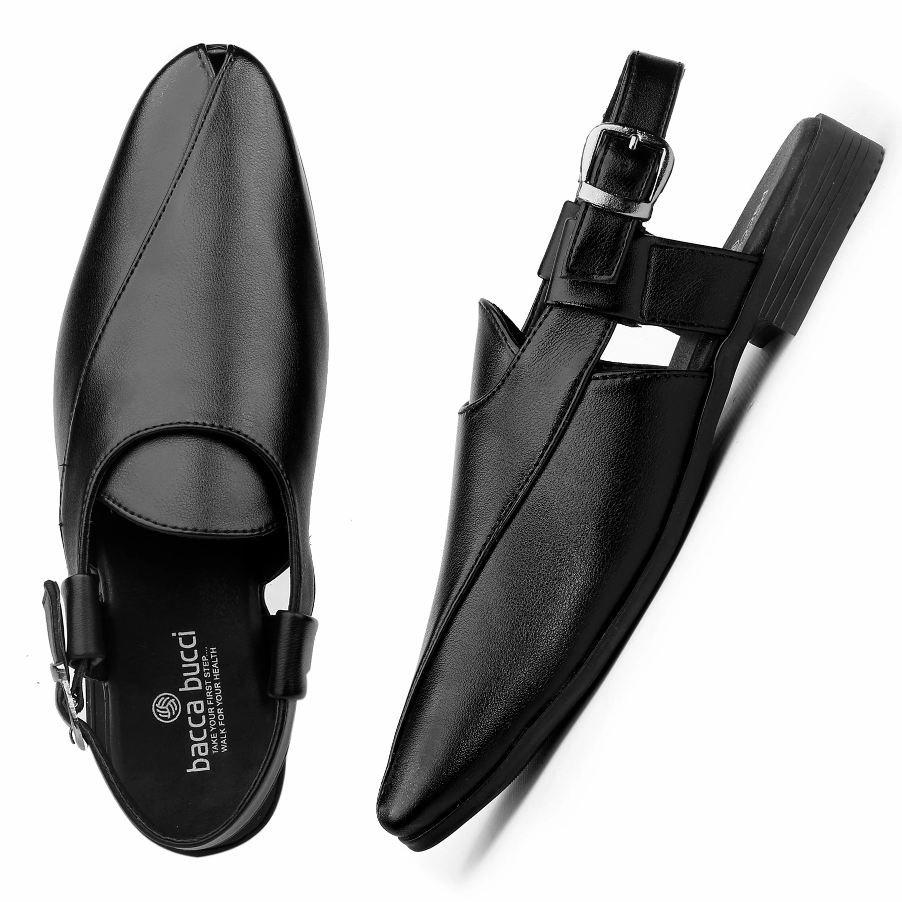 Bacca Bucci NOBILITY Close-Toe Outdoor Open Ethnic Sandals with Buckle Long Bay Slippers