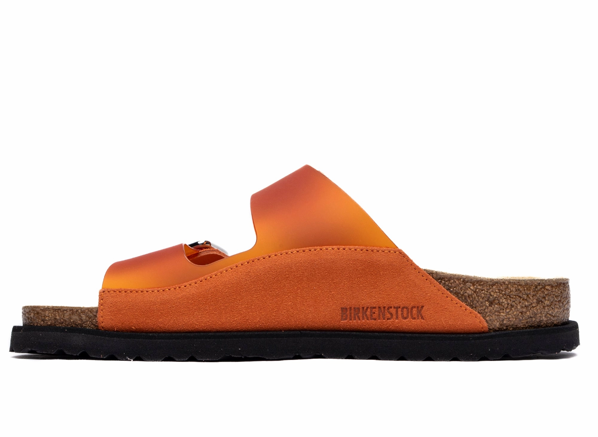 Birkenstock Arizona Milky PVC 1774 in Vibrant Rose Platform Croc Sandals