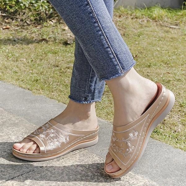 Cowgirl Boots Slippers Women's Vintage Casual Embroidered Slippers 50736317S