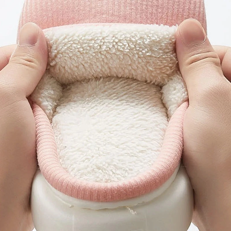 Free Patterns For Knit Slippers Winter Warm Thick Sole Cotton Slippers - Unissex