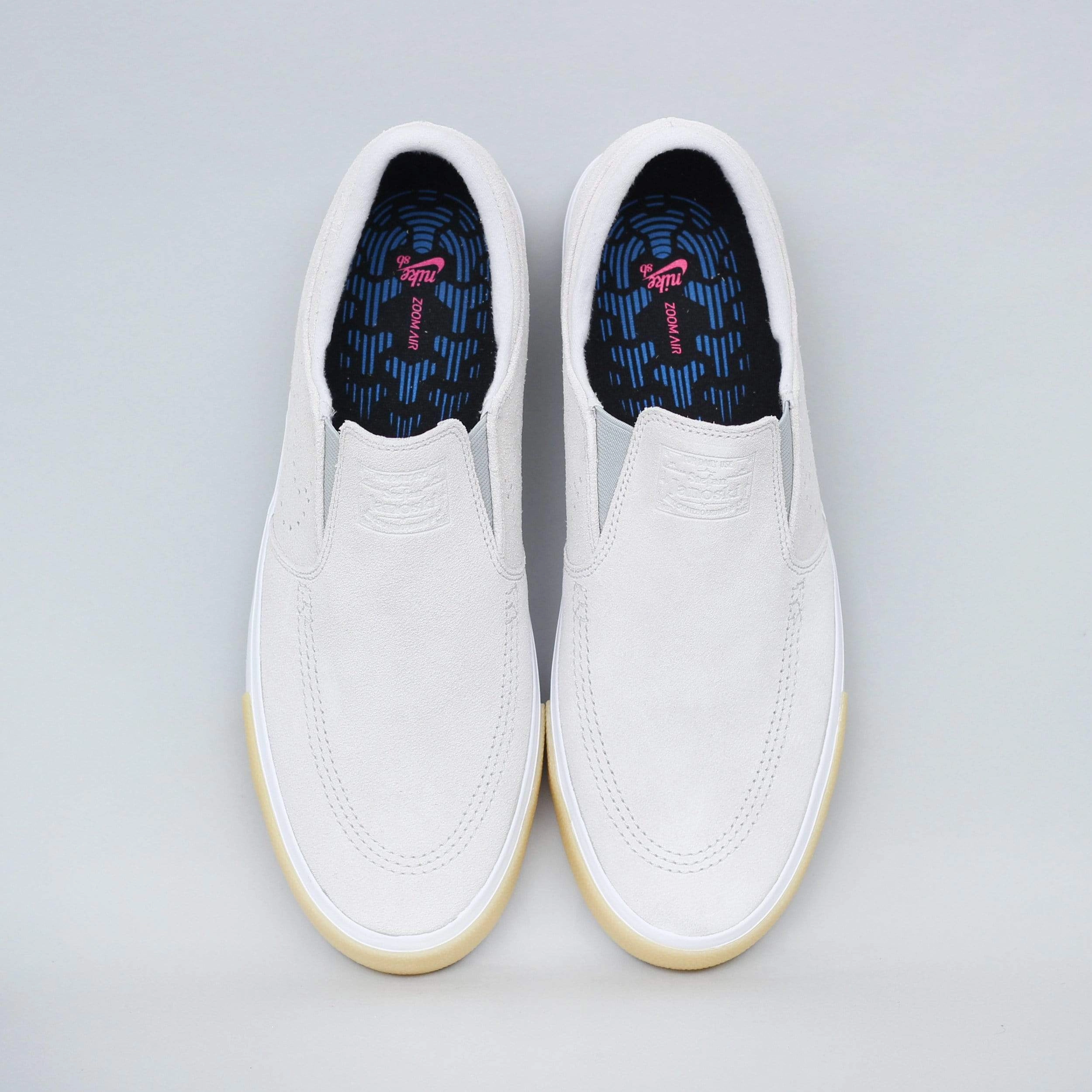 Grass Court Tennis Shoes Asics Nike SB Janoski Slip RM SE Shoes White / Vast Grey / Gum Yellow / White