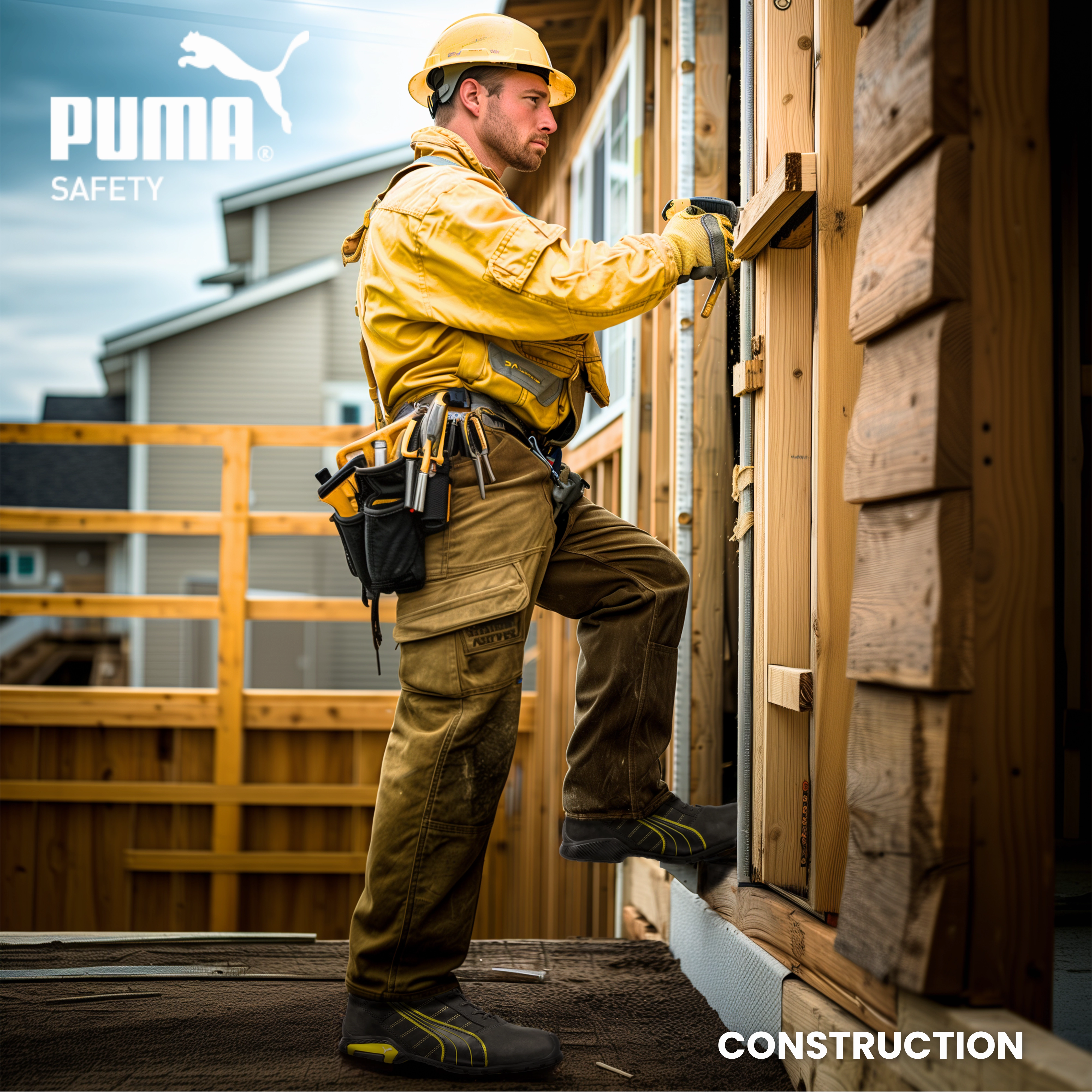 Asics Spikeless Golf Shoes PUMA Amsterdam Black/Yellow (PUM642717)