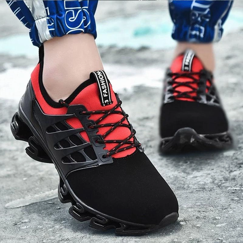 Fashion Lace-up Breathable Air Mesh Men's Sneakers Shoes Running Shoes For Flat Wide Feet