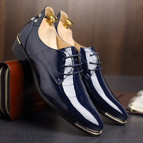 Men flat shoes 2018 hot fashion party and wedding breathable PU leather casual shoes men Buy Flat Shoes