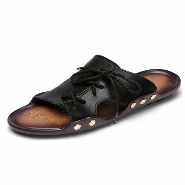 Slippers Bear Men Lace Up Slippers Summer Style Cool Men Slides Shoes