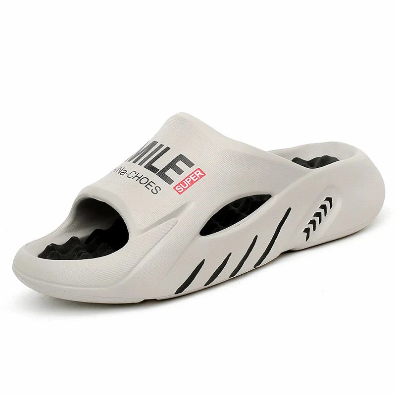 Men Massage Slippers Slides Indoor Outdoor Sandals Beach Casual Shoes Comfortable Sole Men's Slippers Cat Mom Slippers